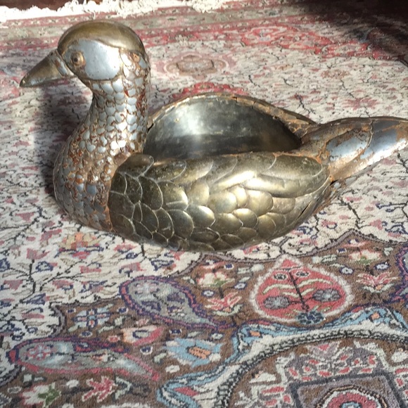 Rare Sergio Bustamante signed brass duck planter - Picture 2 of 8